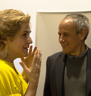 Pilar Rahola con Julián Carrón